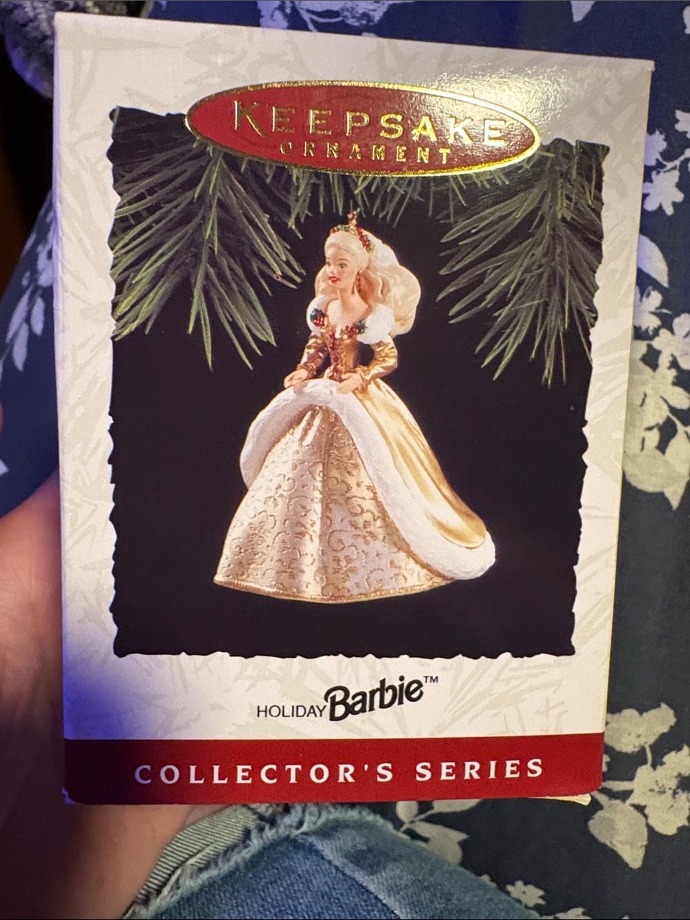 Barbie Gold and White Holiday Keepsake Ornament